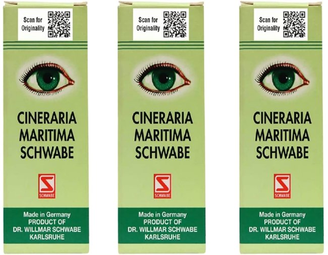 Dr. Willmar Schwabe Germany Cineraria Maritima Schwabe Eye Drop-10 ml (Pack of 3)