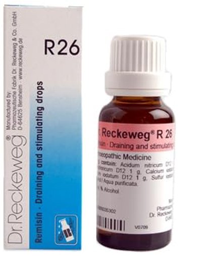 Dr. Reckeweg R26 Draining and Stimulating Drops  - 22 ml (Pack of 1)