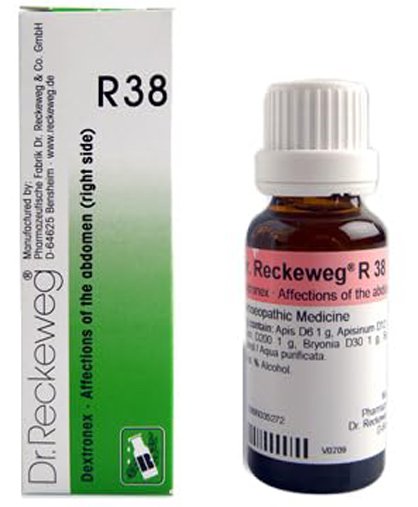 Dr. Reckeweg R38 Affections OF The Abdomen Right Side Drops - 22 ml (Pack of 1)