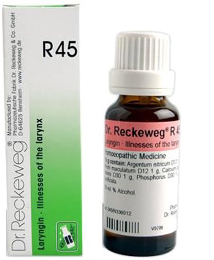 Dr. Reckeweg R45 Illnesses Of The Larynx Drops - 22 ml (Pack of 1)