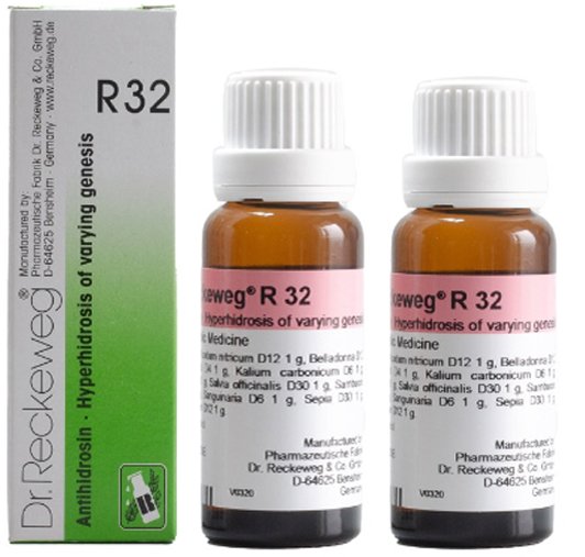 Dr. Reckeweg R32 Excessive Perspiration Drops - 22 ml (Pack of 2)