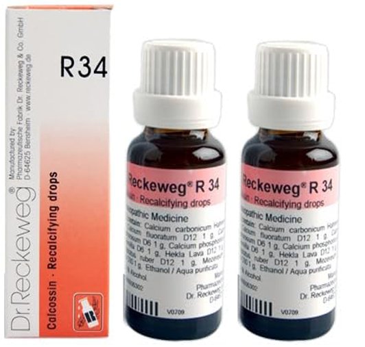 Dr. Reckeweg R34 Recalcifying Drops - 22 ml (Pack of 2)