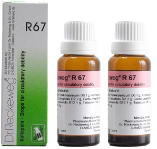 Dr. Reckeweg R67 Circulatory Debility Drops - 22 ml (Pack of 2)