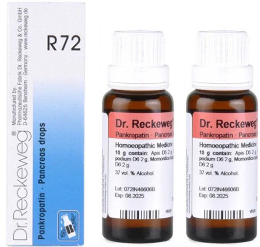 Dr. Reckeweg R72 Pancreas Drops - 22 ml (Pack of 2)