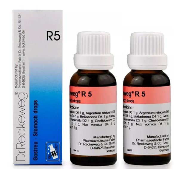 Dr. Reckeweg R5 Stomach and Digestion Drop - 22ml (Pack of 2)