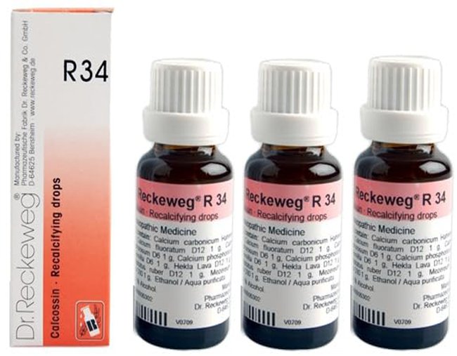 Dr. Reckeweg R34 Recalcifying Drops - 22 ml (Pack of 3)