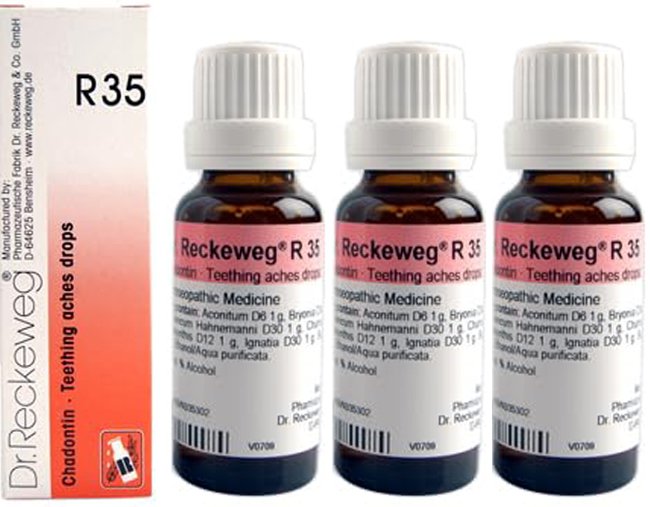 Dr. Reckeweg R35 Teething Aches Drops - 22 ml (Pack of 3)