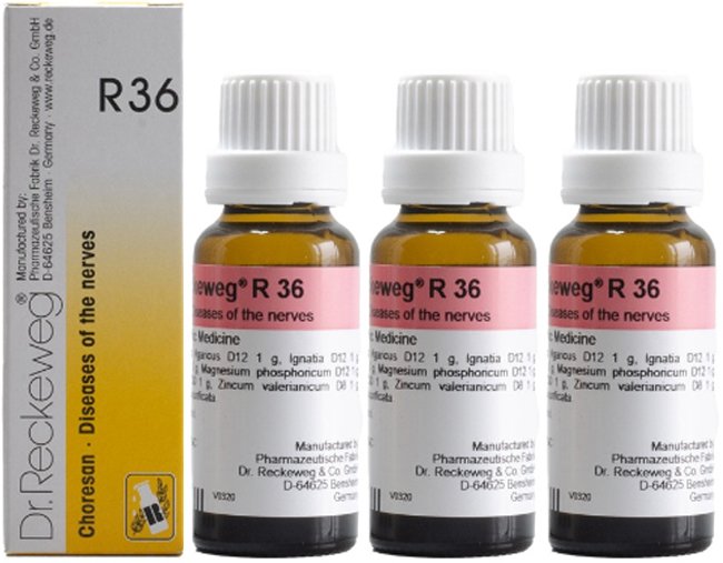 Dr. Reckeweg R36 Nerves Disease Drops - 22 ml (Pack of 3)