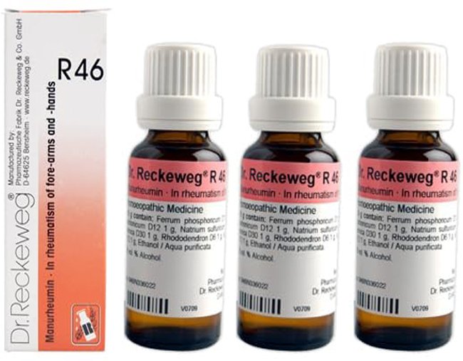 Dr. Reckeweg R46 Rheumatism Of Forearms And Hands Drops - 22 ml (Pack of 3)
