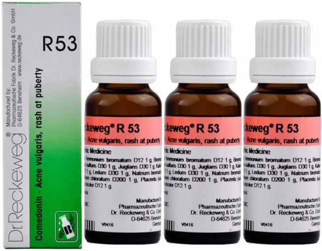 Dr. Reckeweg R53 Acne Vulgaris And Pimples Drops - 22 ml (Pack of 3)
