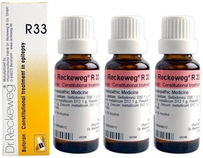 Dr. Reckeweg R33 Epilepsy Drops - 22ml (Pack of 3)