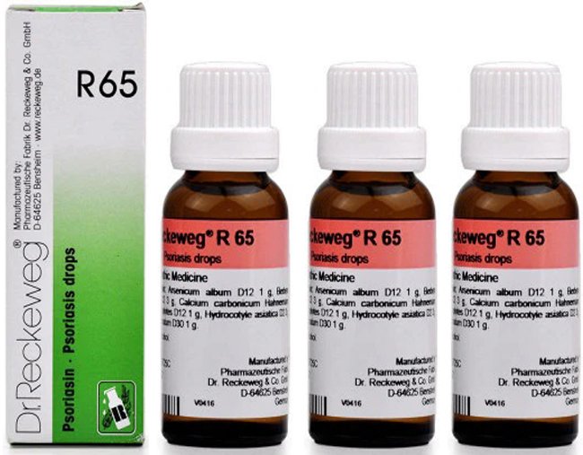 Dr. Reckeweg R65 Psoriasis Drops - 22 ml (Pack of 3)