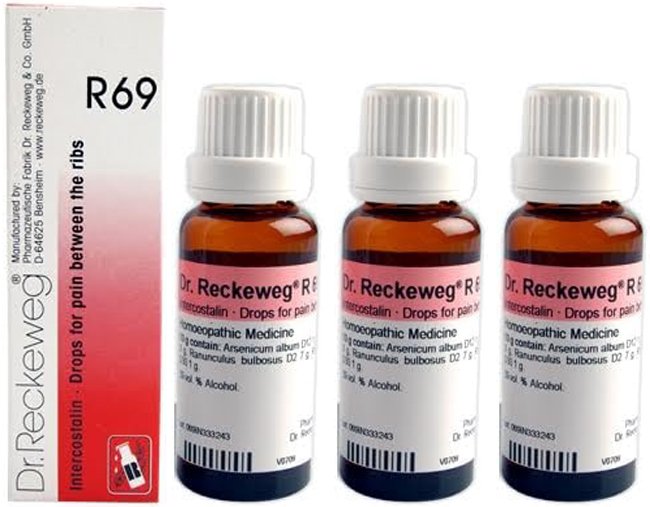 Dr. Reckeweg R69 for Pain Between The Ribs Drops - 22 ml (Pack of 3)