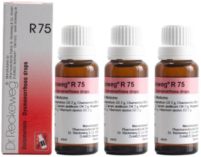 Dr. Reckeweg R75 Dysmenorrhoea Drops - 22 ml (Pack of 3)