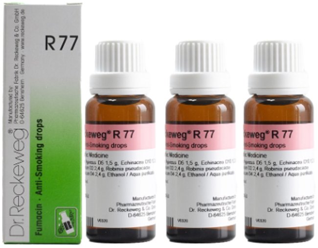 Dr. Reckeweg R77 Anti-Smoking Drops - 22 ml (Pack of 3)