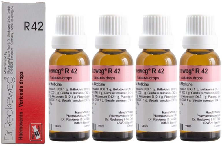 Dr. Reckeweg R42 Varicosis Drops -22ml (Pack of 4)