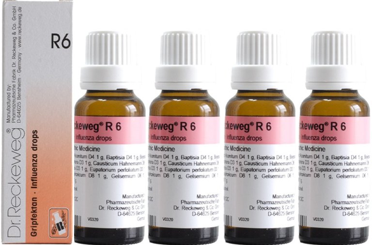Dr. Reckeweg R6 Influenza Drop Oral Drops - 22ml (Pack of 4)