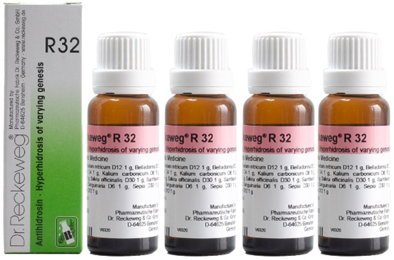 Dr. Reckeweg R32 Excessive Perspiration Drops - 22 ml (Pack of 4)