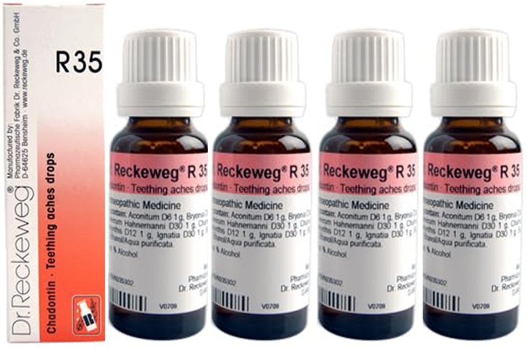Dr. Reckeweg R35 Teething Aches Drops - 22 ml (Pack of 4)