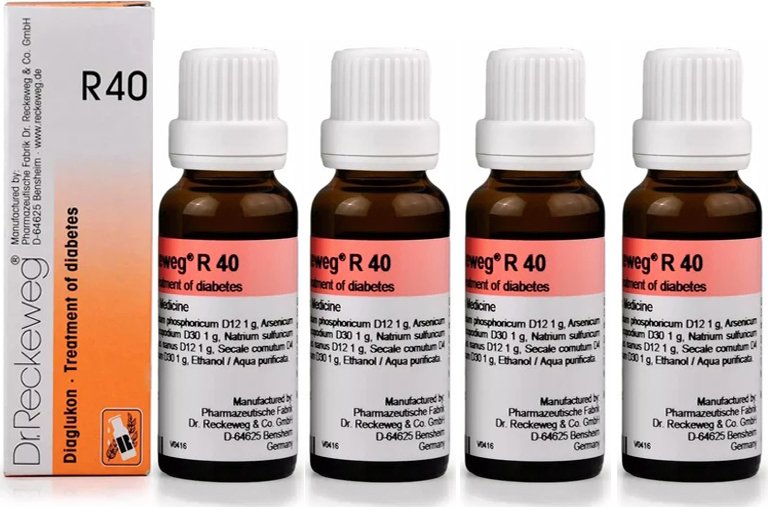Dr. Reckeweg R40 Diabetes Drops - 22 ml (Pack of 4)
