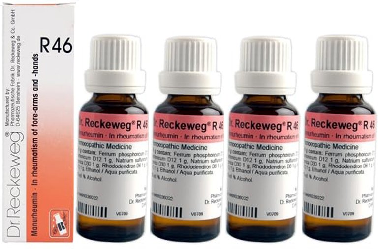 Dr. Reckeweg R46 Rheumatism Of Forearms And Hands Drops - 22 ml (Pack of 4)