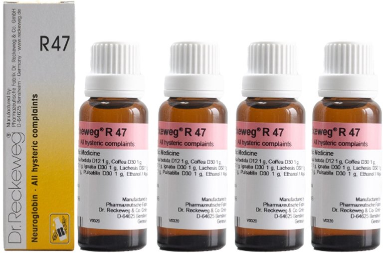 Dr. Reckeweg R47 All Hysteric Complaints Drops - 22 ml (Pack of 4)