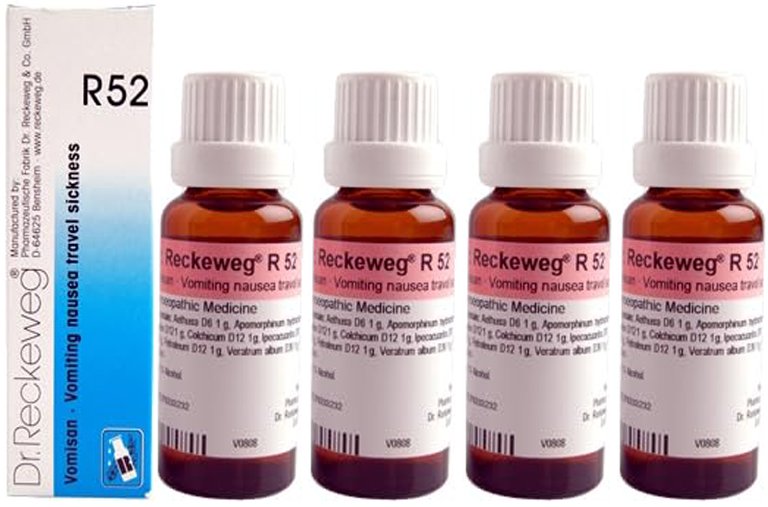 Dr. Reckeweg R52 Travel Sickness Drops - 22 ml (Pack of 4)