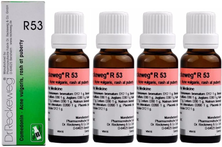 Dr. Reckeweg R53 Acne Vulgaris And Pimples Drops - 22 ml (Pack of 4)