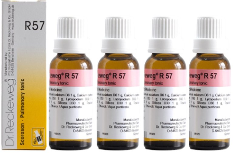 Dr. Reckeweg R57 Pulmonary Tonic Drops - 22 ml (Pack of 4)