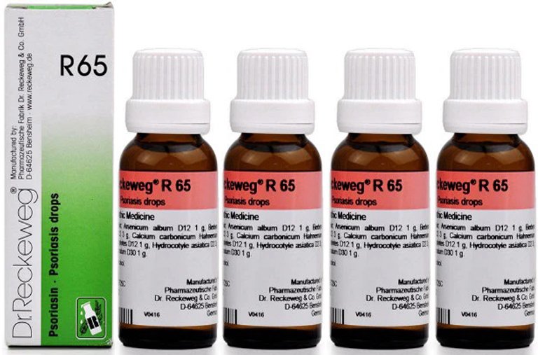 Dr. Reckeweg R65 Psoriasis Drops - 22 ml (Pack of 4)