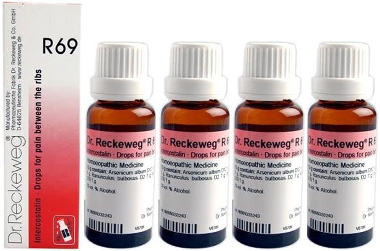 Dr. Reckeweg R69 for Pain Between The Ribs Drops - 22 ml (Pack of 4)