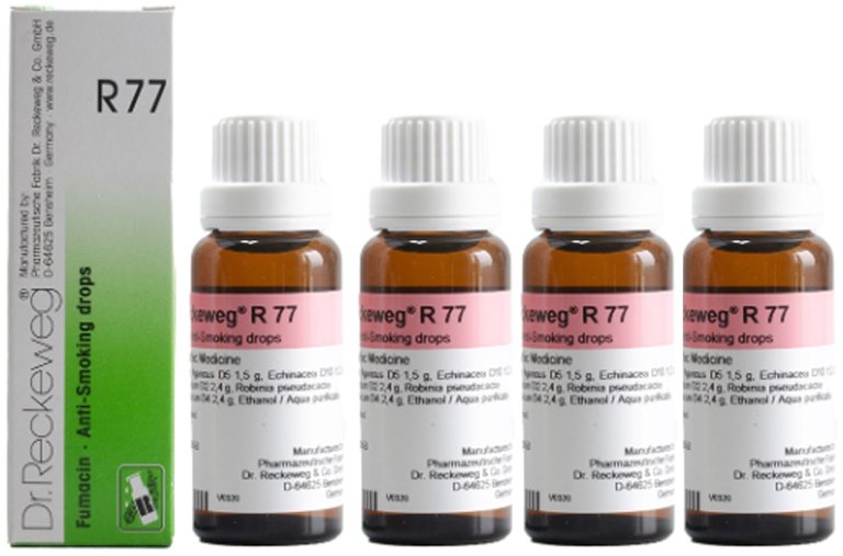 Dr. Reckeweg R77 Anti-Smoking Drops - 22 ml (Pack of 4)