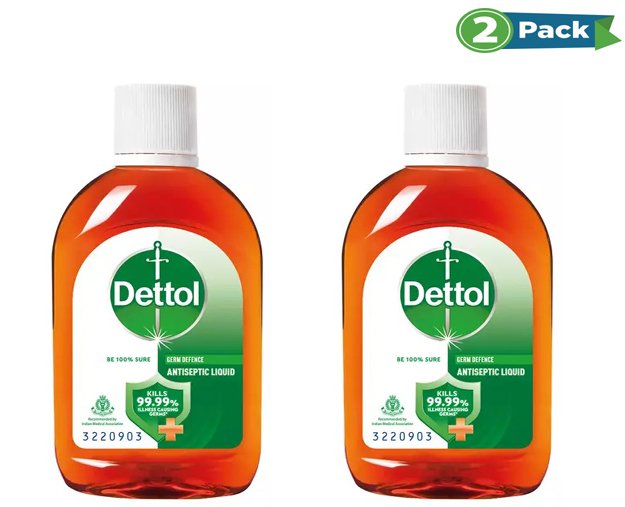 Dettol Antiseptic Disinfectant Liquid - 60 ml (Pack of 2)