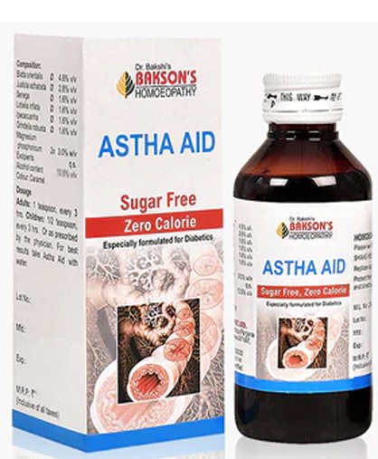 Bakson's Homoeopathy Astha Aid Syrup Sugar Free - 115 ml