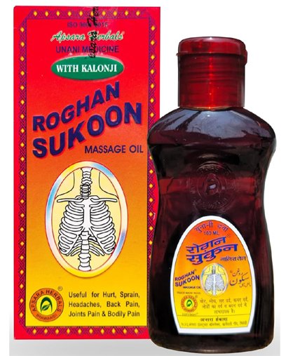 Apsara Roghan Sukoon Massage Oil | Relieves Joint Pain, Backache, Sprain & Body Pain (Red) - 100 ml