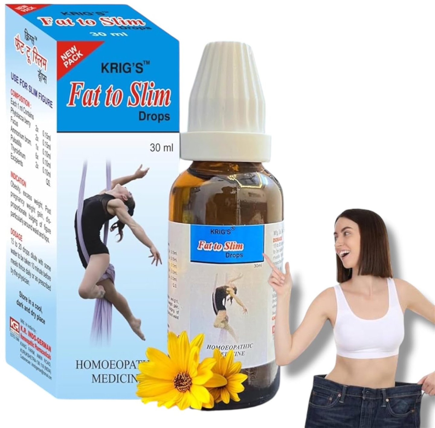 Krigs Fat To Slim Drops – Homeopathic Support for Natural Weight Loss - 30 ml