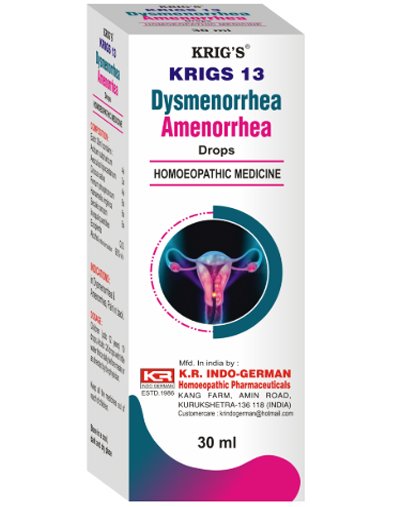 KRIG’S Krigs 13 Dysmenorrhea, Amenorrhea Drops - 30 ml