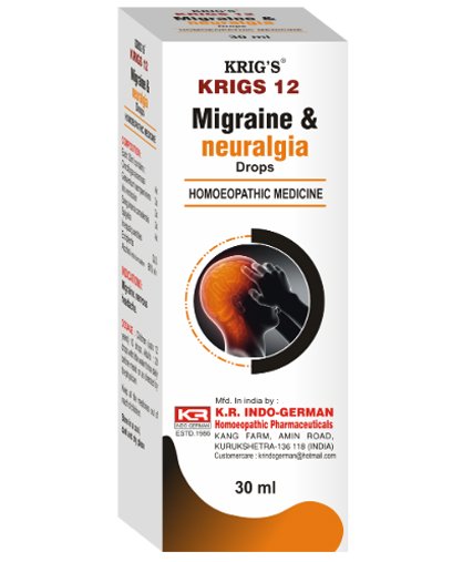 KRIG’S Krigs 12 Migraine and Neuralgia Drops - 30 ml
