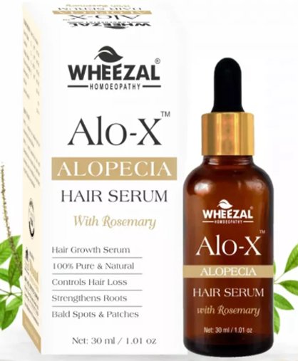 Wheezal Homoeopathy ALO-X Alopecia Hair Growth Serum Enriched with Rosemary Oil - 30 ml