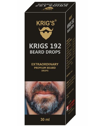 Krigs 192 Homeopathic Beard Growth & Beard Health Drops - 30 ml